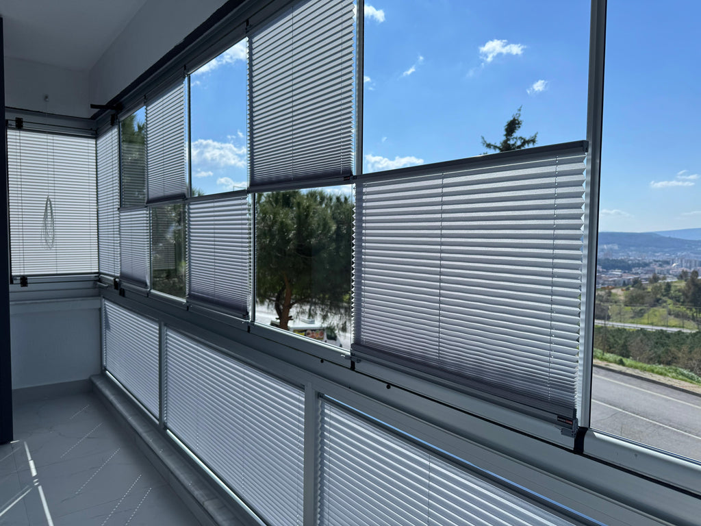Cam Balkon İçin Güneş Kırıcı Plise Perde