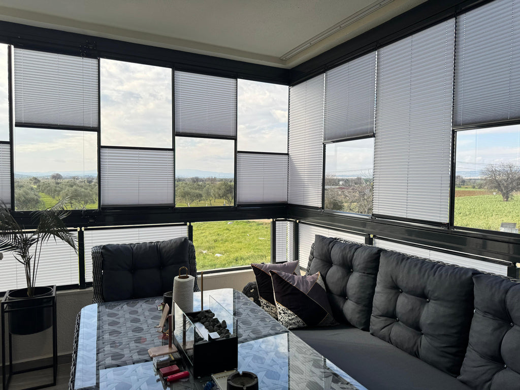 Cam Balkon İçin Güneş Kırıcı Plise Perde