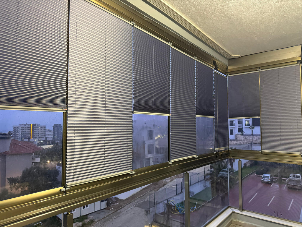 Cam Balkon İçin Güneş Kırıcı Plise Perde