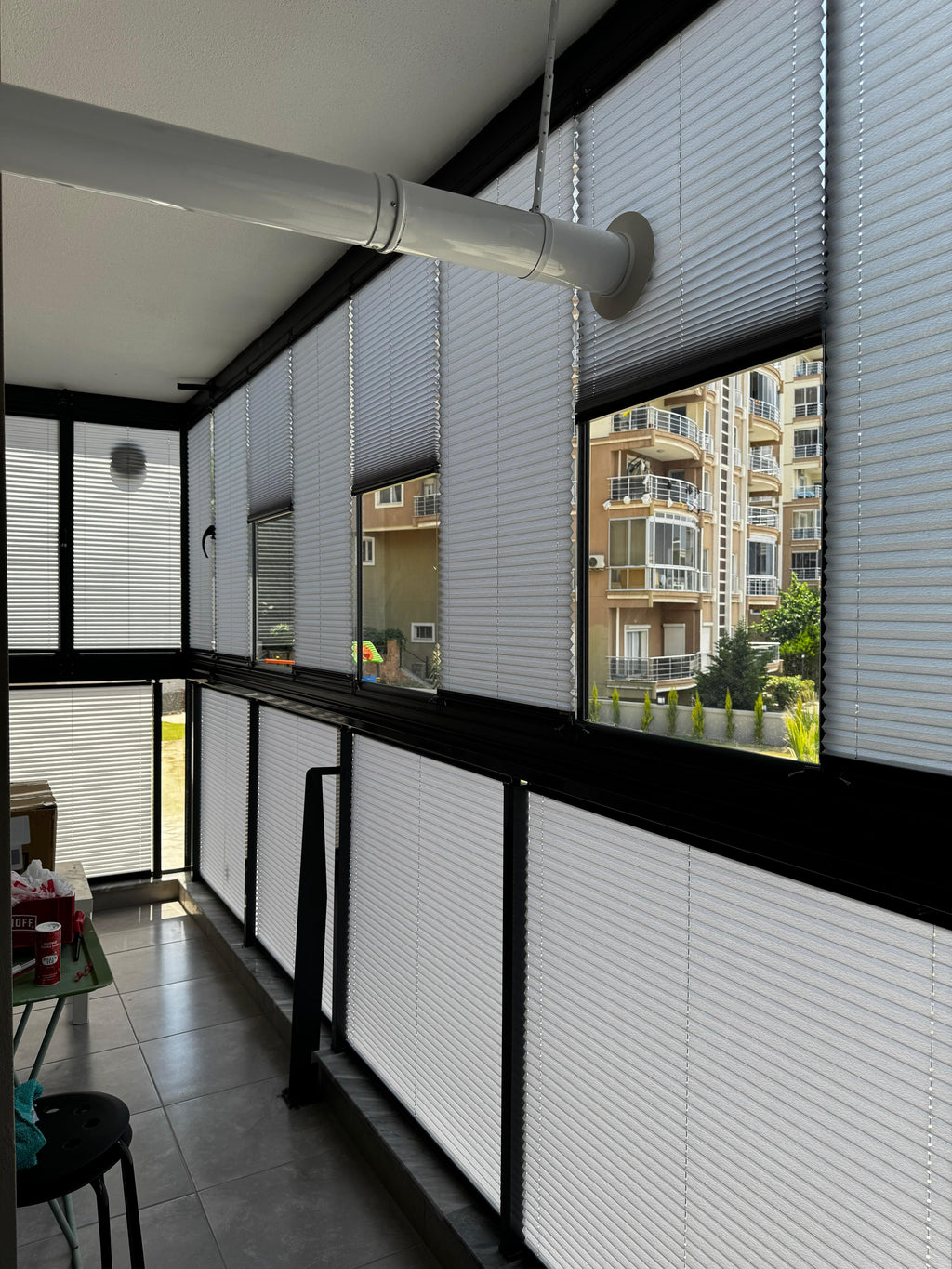 Cam Balkon İçin Güneş Kırıcı Plise Perde